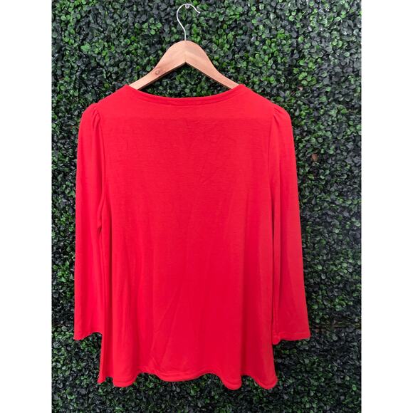 Loft Orange Long sleeve Blouse, size M - Picture 5 of 7